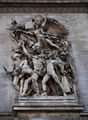 A sculpture that makes up part of the Arc de Triomph.
